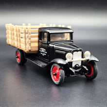 Load image into Gallery viewer, ERTL 1930 Chevrolet Stake Truck Black Livestock Transportation Carl Jones Prop #2503 1:43 Diecast Model