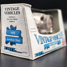 Load image into Gallery viewer, ERTL 1958 London Taxi-Austin FX3 3 Door Taxi Cab Maroon #2551 1:43 ERTL Vintage Vehicles Diecast Model