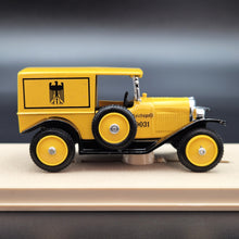 Load image into Gallery viewer, Eligor 1925 Opel Laubfrosch Camionnette (Van) Postes Allemandes (German Post Office) #1065 Yellow 1/43 Diecast Model