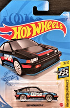Load image into Gallery viewer, Hot Wheels 2021 1985 Honda CR-X Black #90 HW Speed Graphics 3/10 New Long Card