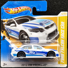 Load image into Gallery viewer, Hot Wheels 2012 Ford Falcon Race Car Pearl White #4 2012 New Models - 2012 HW Premiere New