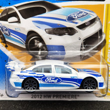 Load image into Gallery viewer, Hot Wheels 2012 Ford Falcon Race Car Pearl White #4 2012 New Models - 2012 HW Premiere New