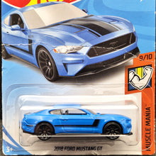 Load image into Gallery viewer, Hot Wheels 2018 Ford Mustang GT Blue #216 Muscle Mania 9/10 New Long Card