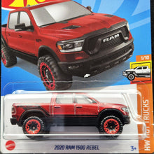 Load image into Gallery viewer, Hot Wheels 2022 2020 Ram 1500 Rebel Red #23 HW Hot Trucks 1/10 New Long Card