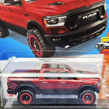 Load image into Gallery viewer, Hot Wheels 2022 2020 Ram 1500 Rebel Red #23 HW Hot Trucks 1/10 New Long Card