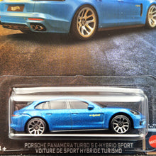 Load image into Gallery viewer, Hot Wheels 2025 Porsche Panamera Turbo S E-Hybrid Sport Blue Hybrid Speed Series 4/5 New Long Card