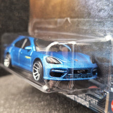 Load image into Gallery viewer, Hot Wheels 2025 Porsche Panamera Turbo S E-Hybrid Sport Blue Hybrid Speed Series 4/5 New Long Card