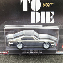 Load image into Gallery viewer, Hot Wheels 2024 Aston Martin V8 No Time To Die 007 Dark Grey Pop Culture Mix 4 New Long Card