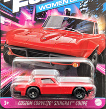 Load image into Gallery viewer, Hot Wheels 2024 Custom Corvette Stingray Coupe Red Fast &amp; Furious - Women Of Fast Series 5/5 New Long Card