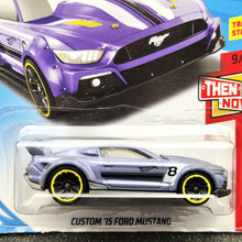 Load image into Gallery viewer, Hot Wheels 2018 Custom '15 Ford Mustang Lilac #199 Then and Now 9/10 New Long Card