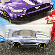 Load image into Gallery viewer, Hot Wheels 2018 Custom '15 Ford Mustang Lilac #199 Then and Now 9/10 New Long Card