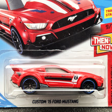 Load image into Gallery viewer, Hot Wheels 2018 Custom '15 Ford Mustang Red #96 Then and Now 9/10 New Long Card