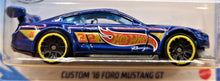 Load image into Gallery viewer, Hot Wheels 2020 Custom '18 Ford Mustang GT Blue #222 HW Race Team 4/5 New