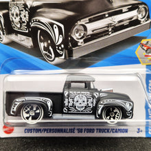 Load image into Gallery viewer, Hot Wheels 2025 Custom '56 Ford Truck Matte Black #233 HW Celebration Racers 8/10 New Long Card