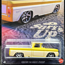 Load image into Gallery viewer, Hot Wheels 2025 Custom '62 Chevy Pickup Yellow Surf's Up Series 1/5 New