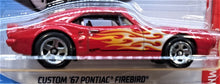 Load image into Gallery viewer, Hot Wheels 2018 Custom '67 Pontiac Firebird Red #128 HW Flames 5/10 New