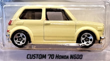 Load image into Gallery viewer, Hot Wheels 2021 Custom '70 Honda N600 Cream Yellow #187 HW J-Imports 7/10 New