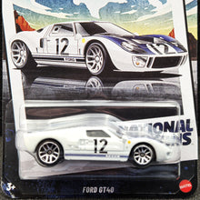 Load image into Gallery viewer, Hot Wheels 2025 Ford GT40 White National Icons Series 1/5 New Long Card