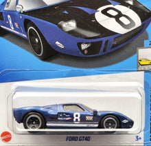 Load image into Gallery viewer, Hot Wheels 2024 Ford GT40 Dark Blue #12 Factory Fresh 2/10 New Long Card