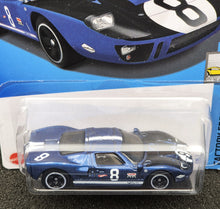 Load image into Gallery viewer, Hot Wheels 2024 Ford GT40 Dark Blue #12 Factory Fresh 2/10 New Long Card