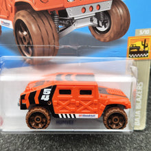 Load image into Gallery viewer, Hot Wheels 2022 Humvee Orange #25 Baja Blazers 3/10 New Long Card