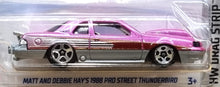 Load image into Gallery viewer, Hot Wheels 2022 Matt &amp; Debbie Hays 1988 Pro Street Thunderbird Pink #246 HW Drag Strip New