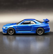 Load image into Gallery viewer, Hot Wheels 2023 Nissan Skyline GT-R (BNR34) Dark Blue Fast and Furious Premium