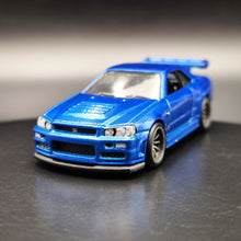 Load image into Gallery viewer, Hot Wheels 2023 Nissan Skyline GT-R (BNR34) Dark Blue Fast and Furious Premium