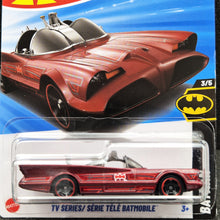 Load image into Gallery viewer, Hot Wheels 2025 TV Series Batmobile Dark Red #103 Batman 3/5 New Long Card