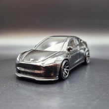 Load image into Gallery viewer, Hot Wheels 2024 Tesla Model Y Black #15 HW Green Speed 3/10