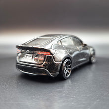 Load image into Gallery viewer, Hot Wheels 2024 Tesla Model Y Black #15 HW Green Speed 3/10