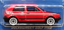 Load image into Gallery viewer, Hot Wheels 2022 Volkswagen Golf MK2 Red Volkswagen 8/8 New Long Card