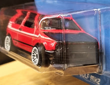 Load image into Gallery viewer, Hot Wheels 2022 Volkswagen Golf MK2 Red Volkswagen 8/8 New Long Card