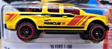 Load image into Gallery viewer, Hot Wheels 2017 '15 Ford F-150 Yellow #65 HW Rescue 10/10 New
