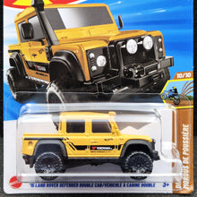 Load image into Gallery viewer, Hot Wheels 2025 '15 Land Rover Defender Double Cab Yellow #179 HW Dirt 10/10 New Long Card