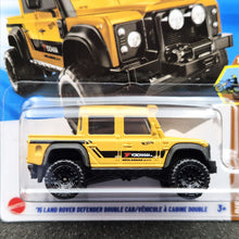 Load image into Gallery viewer, Hot Wheels 2025 '15 Land Rover Defender Double Cab Yellow #179 HW Dirt 10/10 New Long Card