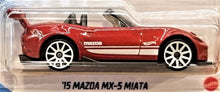 Load image into Gallery viewer, Hot Wheels 2021 '15 Mazda MX-5 Miata Red #129 Then &amp; Now 4/10 New Long Card