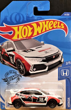 Load image into Gallery viewer, Hot Wheels 2020 '18 Honda Civic Type R White #81 Honda 2/5 New Long Card