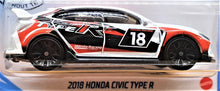 Load image into Gallery viewer, Hot Wheels 2020 '18 Honda Civic Type R White #81 Honda 2/5 New Long Card