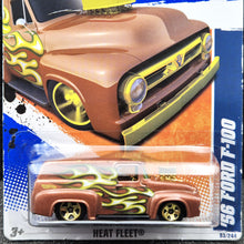 Load image into Gallery viewer, Hot Wheels 2011 '56 Ford F-100 Copper #93 Heat Fleet 3/10 New Long Card