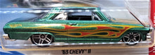 Load image into Gallery viewer, Hot Wheels 2018 '63 Chevy II Green #110 HW Flames 9/10 New