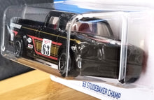 Load image into Gallery viewer, Hot Wheels 2022 '63 Studebaker Champ Black #93 HW Hot Trucks 5/10 New Long Card