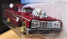 Load image into Gallery viewer, Hot Wheels 2020 '64 Chevy Impala Red #58 Tooned 9/10 New Long Card