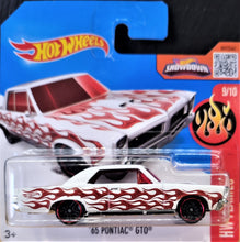 Load image into Gallery viewer, Hot Wheels 2016 '65 Pontiac GTO White #99 HW Flames 9/10 New
