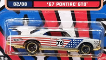 Load image into Gallery viewer, Hot Wheels 2022 '67 Pontiac GTO Grey Stars &amp; Stripes 2/8 New Long Card