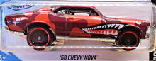 Load image into Gallery viewer, Hot Wheels 2020 '68 Chevy Nova Red #73 Rod Squad 6/10 New Long Card