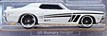 Load image into Gallery viewer, Hot Wheels 2020 '69 Mercury Cougar White American Steel 7/10 New Long Card