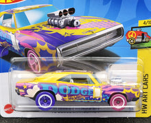 Load image into Gallery viewer, Hot Wheels 2024 '70 Dodge Charger R/T Yellow #108 HW Art Cars 4/10 New