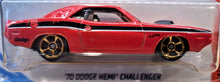 Load image into Gallery viewer, Hot Wheels 2018 '70 Dodge Hemi Challenger Red #189 Muscle Mania 7/10 New