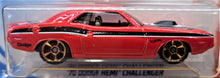 Load image into Gallery viewer, Hot Wheels 2018 '70 Dodge Hemi Challenger Red #189 Muscle Mania 7/10 New